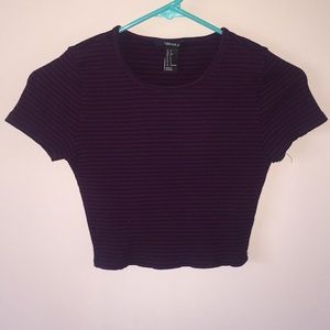 horizontal striped crop top Size small